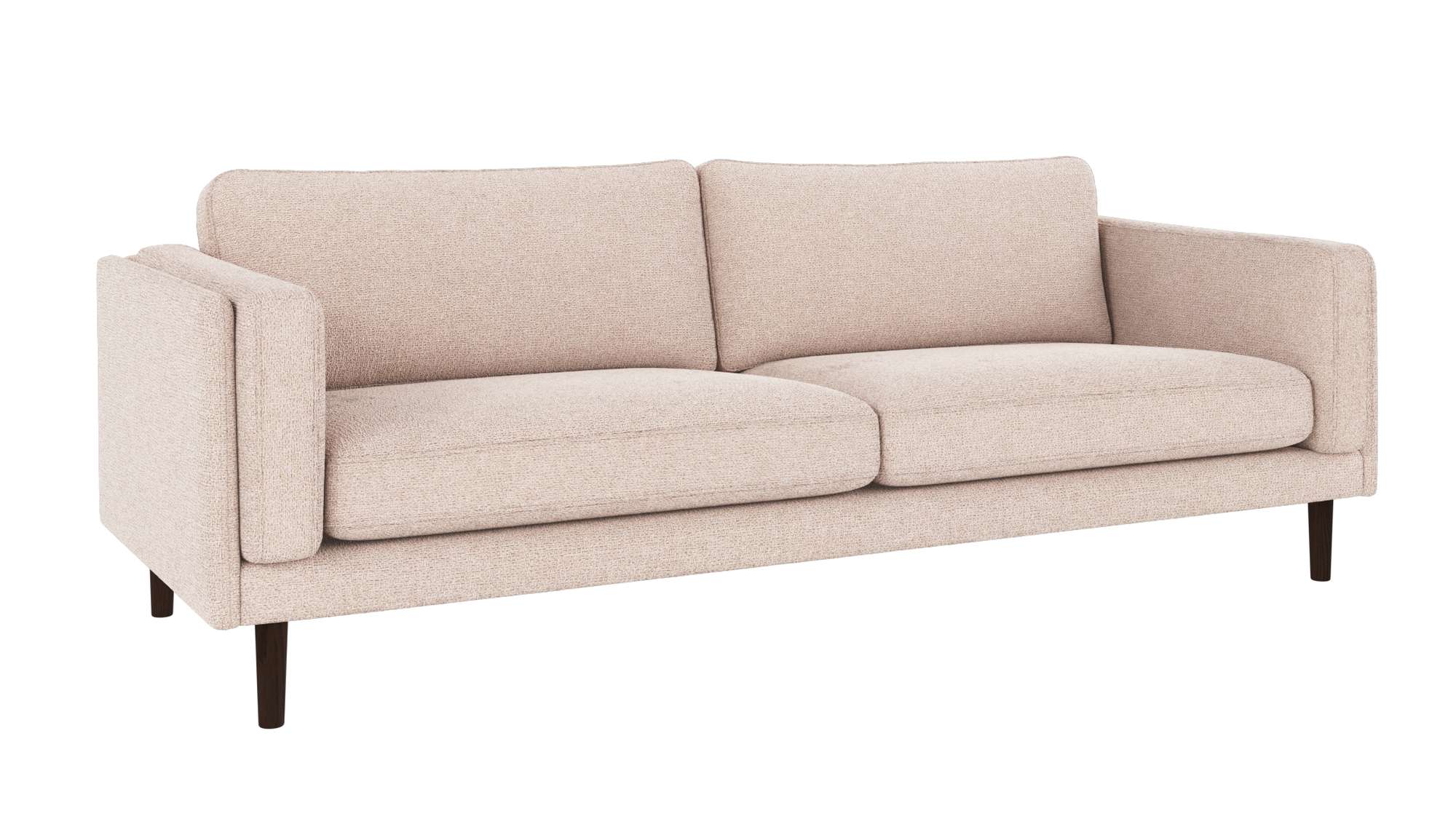 Sofa Braden 3-Sitzer, Beine Braun, Bezug Max Hellbeige
