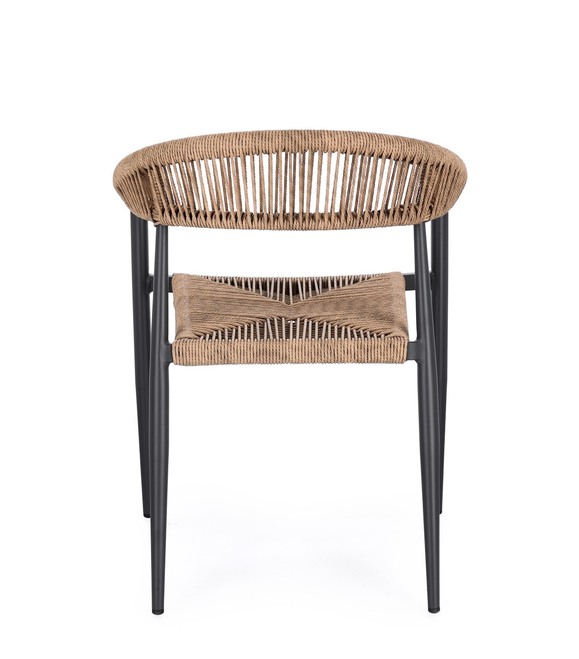 Gartenstuhl Jandia aus Aluminium, Anthrazit / Natur