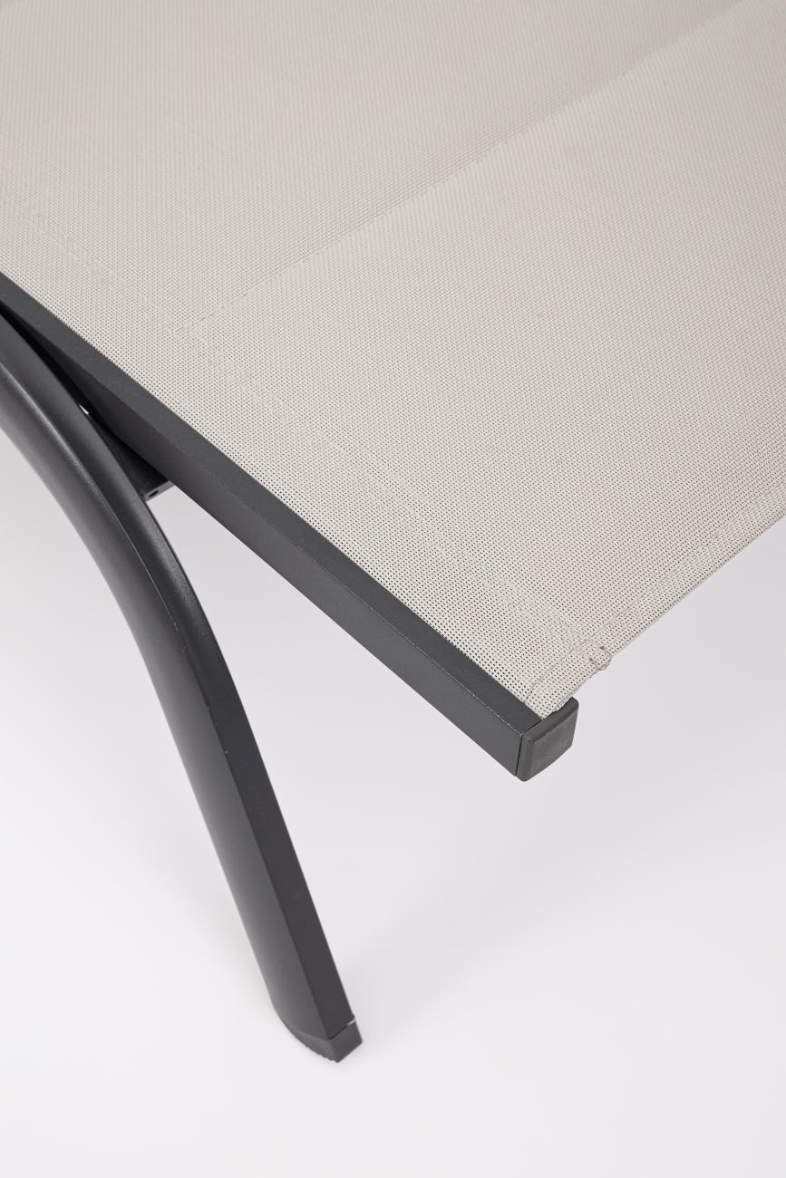 Sonnenliege Cleopass aus Aluminium mit Rolle, Stone