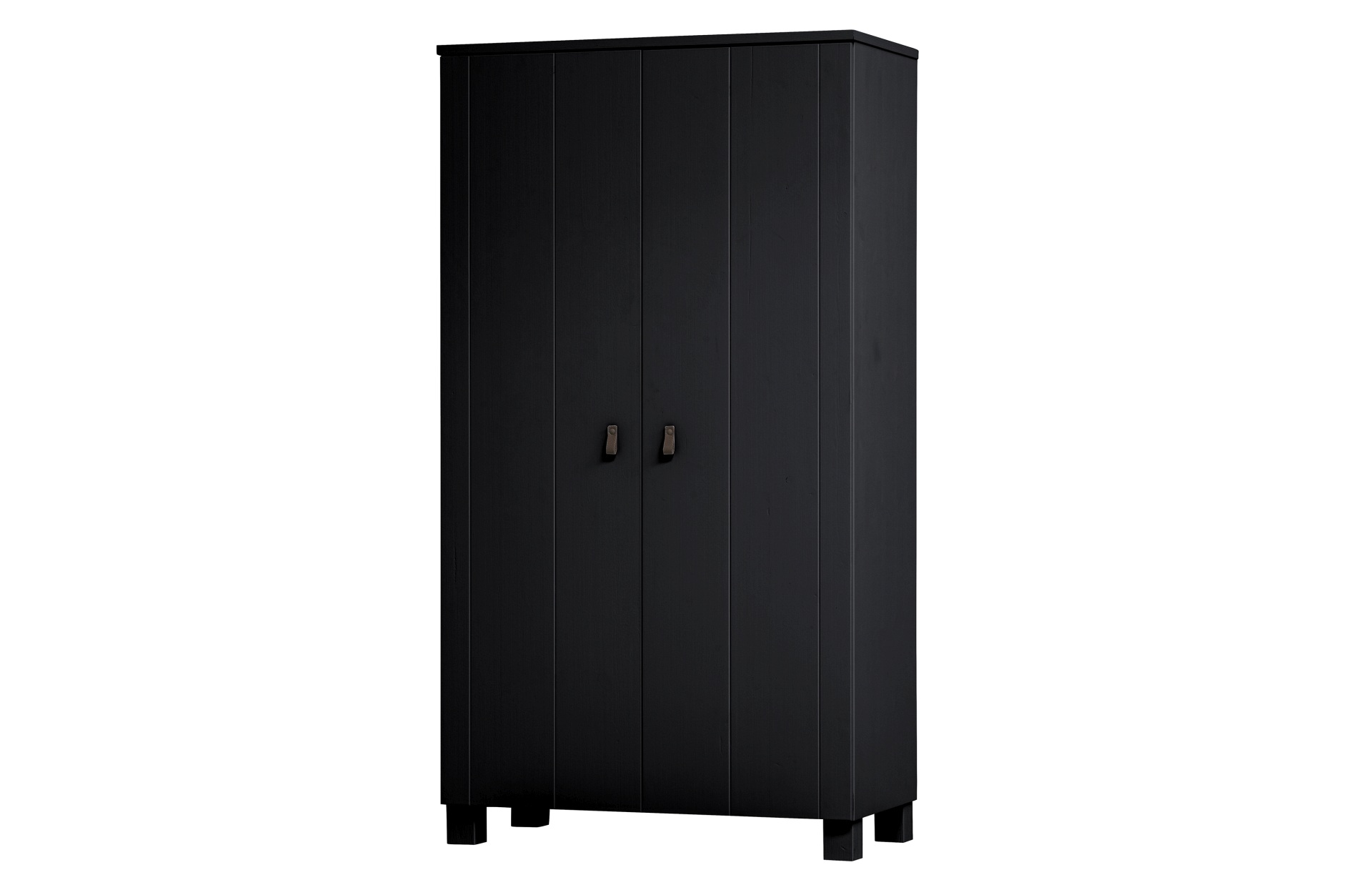 Kleiderschrank Ties aus Kiefernholz, Schwarz Kleiderschrank Ties aus Kiefernholz, Schwarz