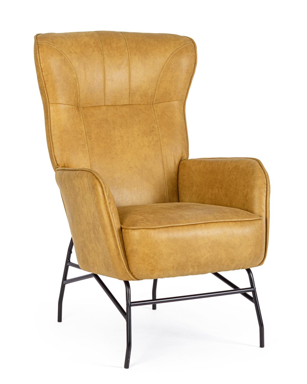 Sessel Nasira aus Kunstleder, Senf Sessel Nasira aus Kunstleder, Senf