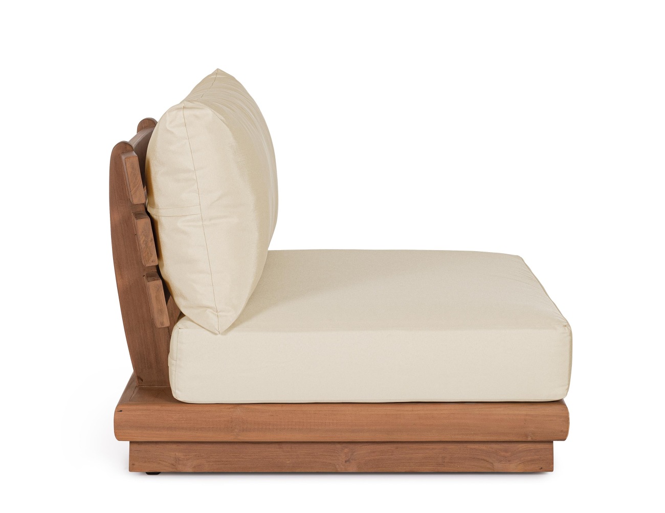 Gartenmodulsofa Delgada aus Teakholz, Sessel-Element