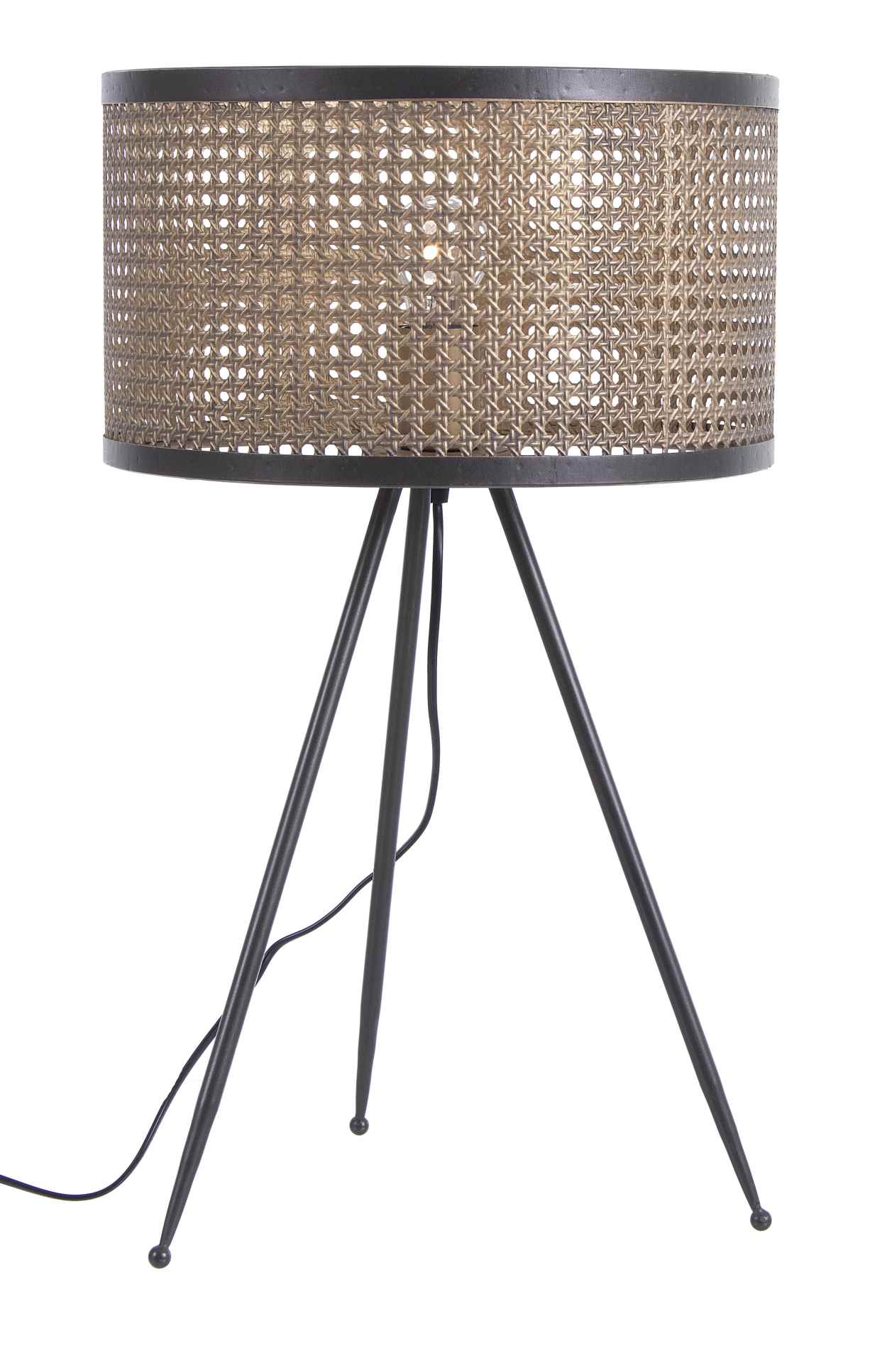 Die Tischleuchte Modish überzeugt mit ihrem modernen Design. Gefertigt wurde sie aus Metall, welches einen Anthrazit Farbton besitzt. Der Lampenschirm ist auch aus Metall und hat eine Bronze Farbe. Die Lampe besitzt eine Höhe von 35 cm.