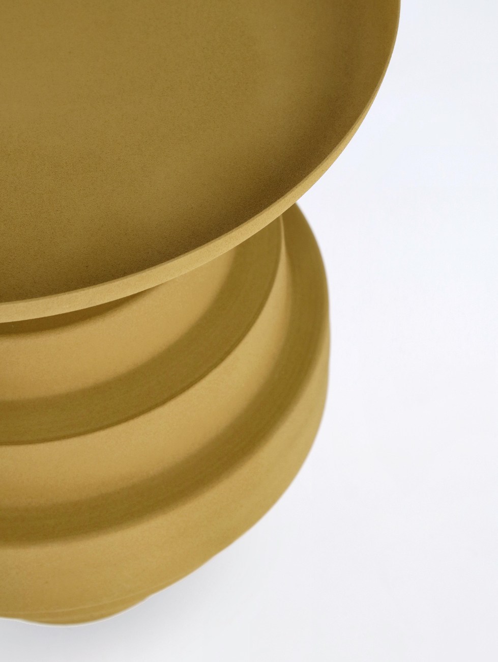 Beistelltisch Amba aus Metall Ø 35 cm, Senf