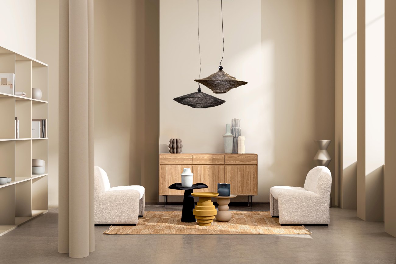 Beistelltisch Lalita aus Metall Ø 46 cm, Schwarz