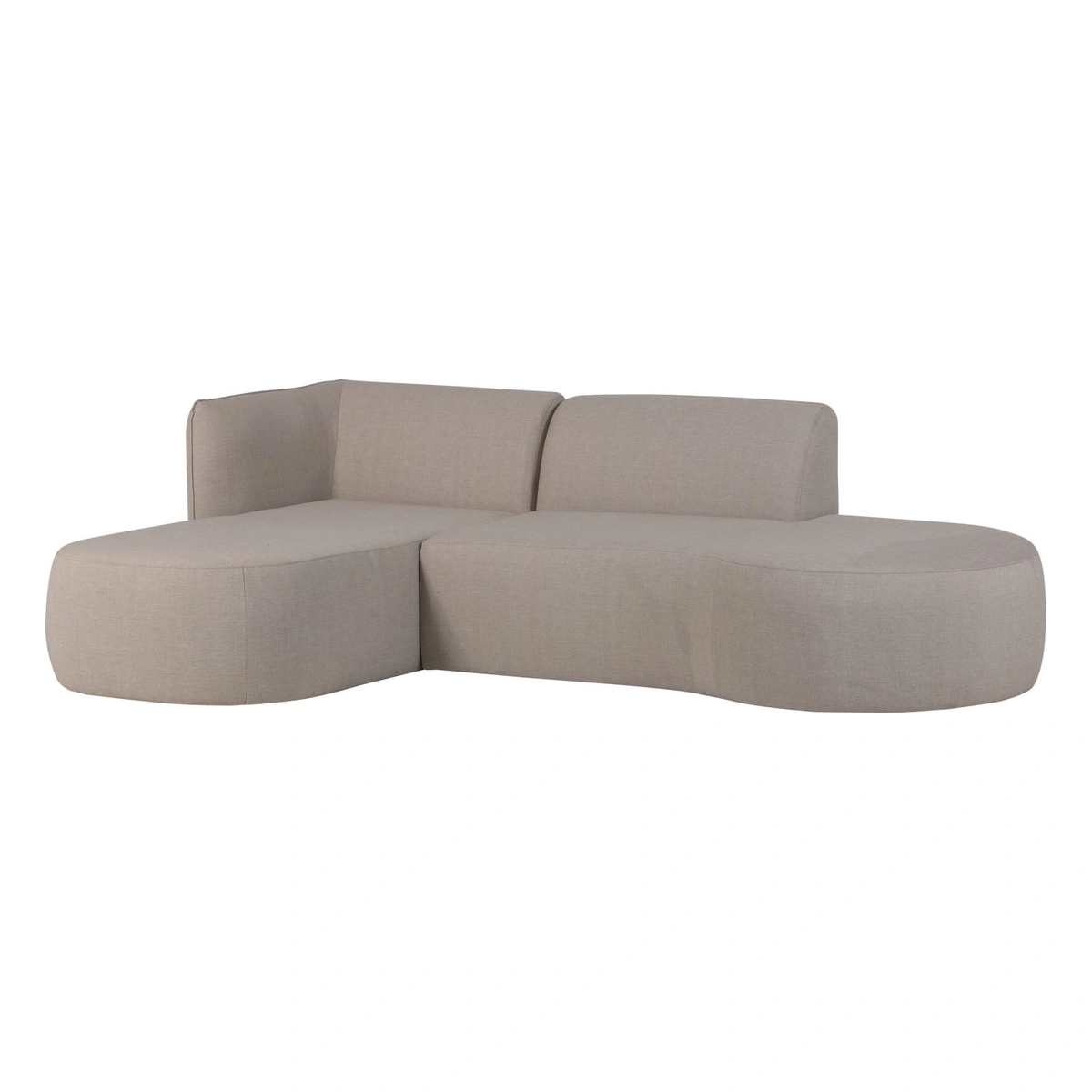 Gartenecksofa Chaiselongue Chios - Polyolefin-Stoff Beige, Links