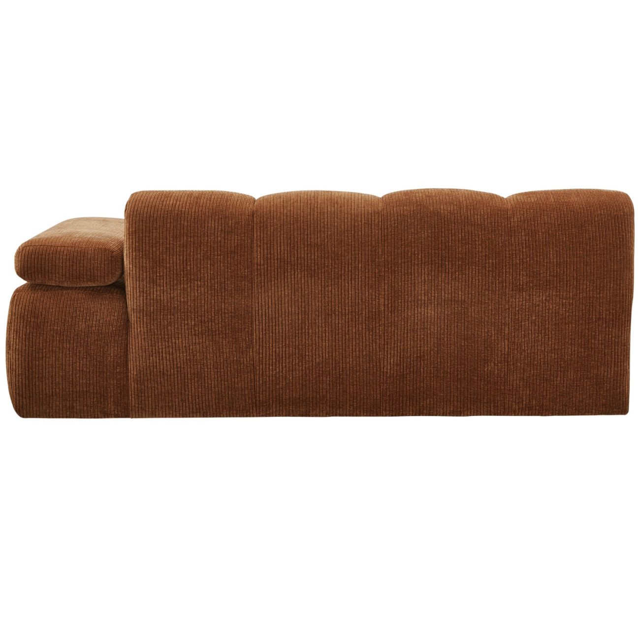 Modulsofa Mojo Flachcord 2er Arm-Rechts, Rostbraun