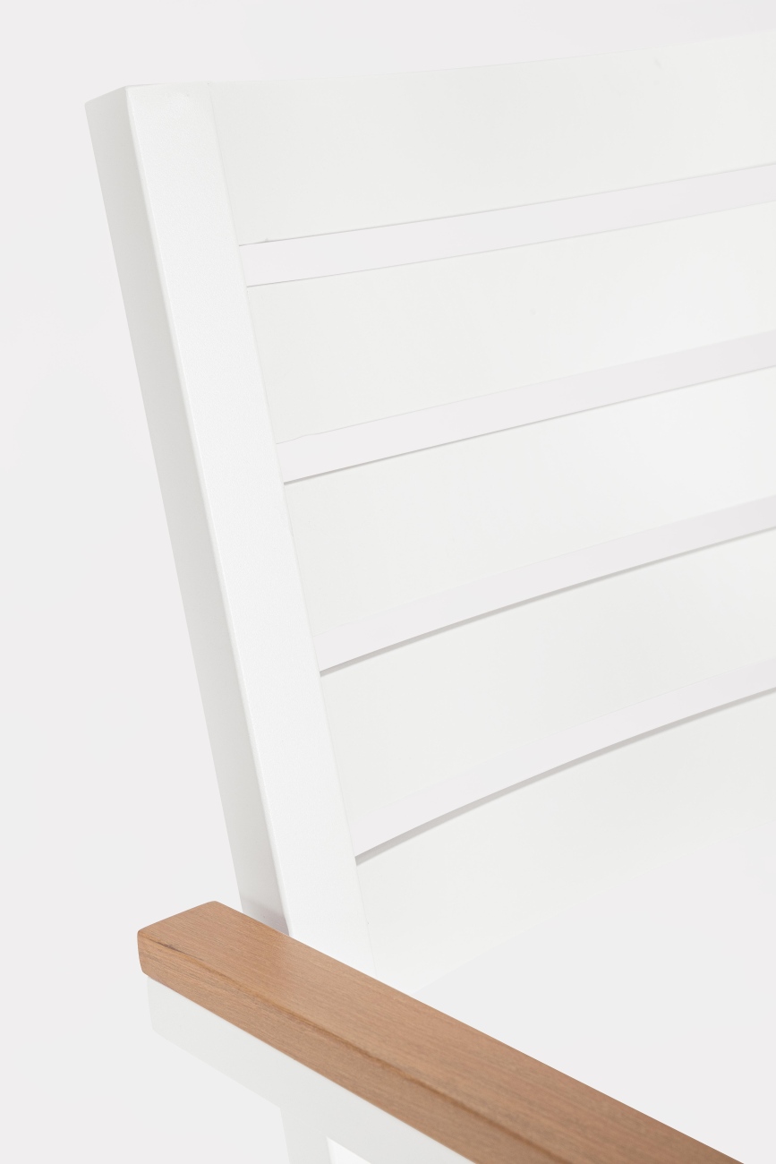 Gartenstuhl Henna aus Aluminium, Weiß