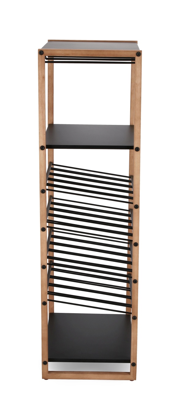 Weinregal Isaac aus Metall, Natur