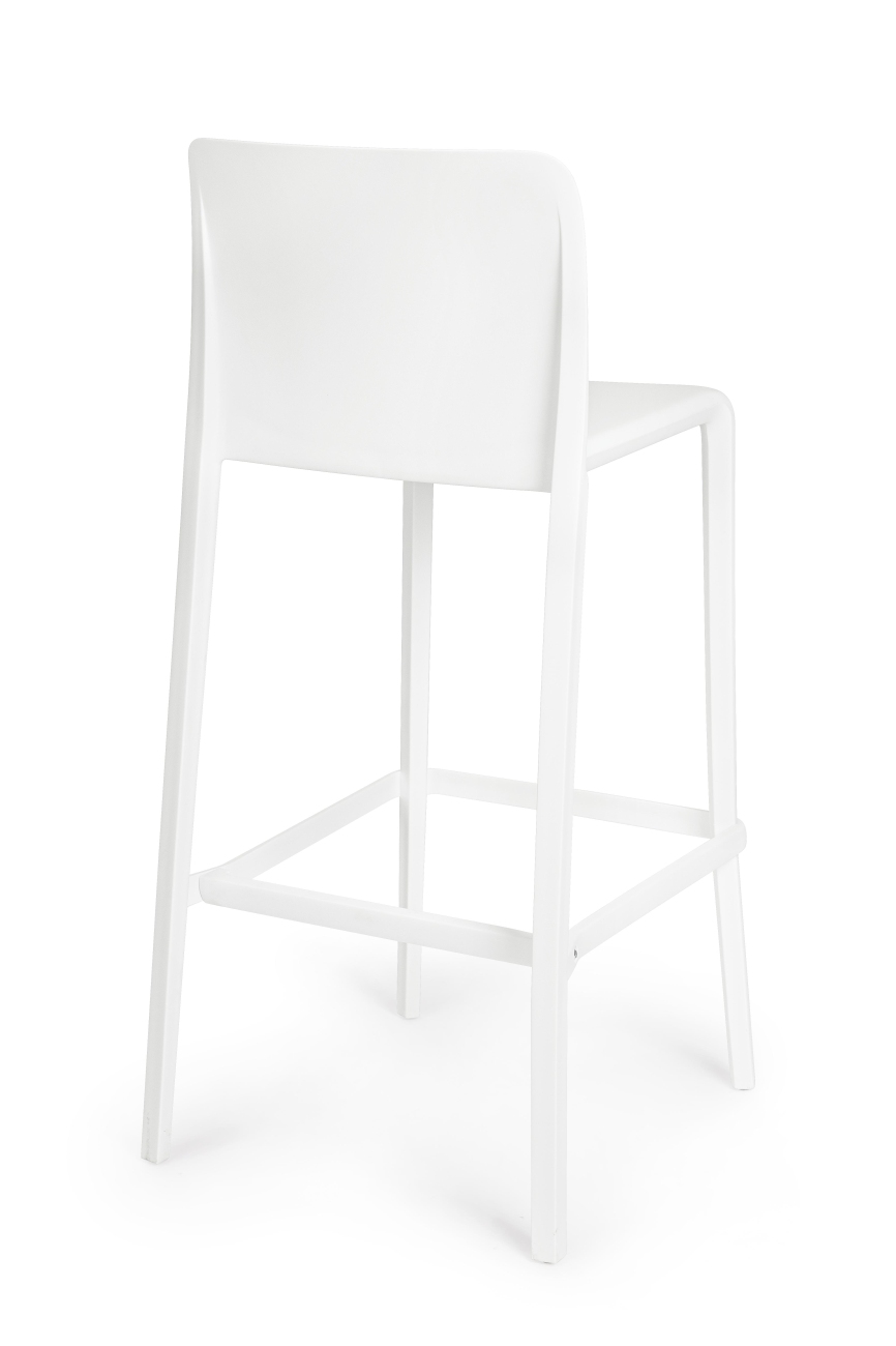Barhocker Chloris 4er-Set aus Kunststoff, Weiß