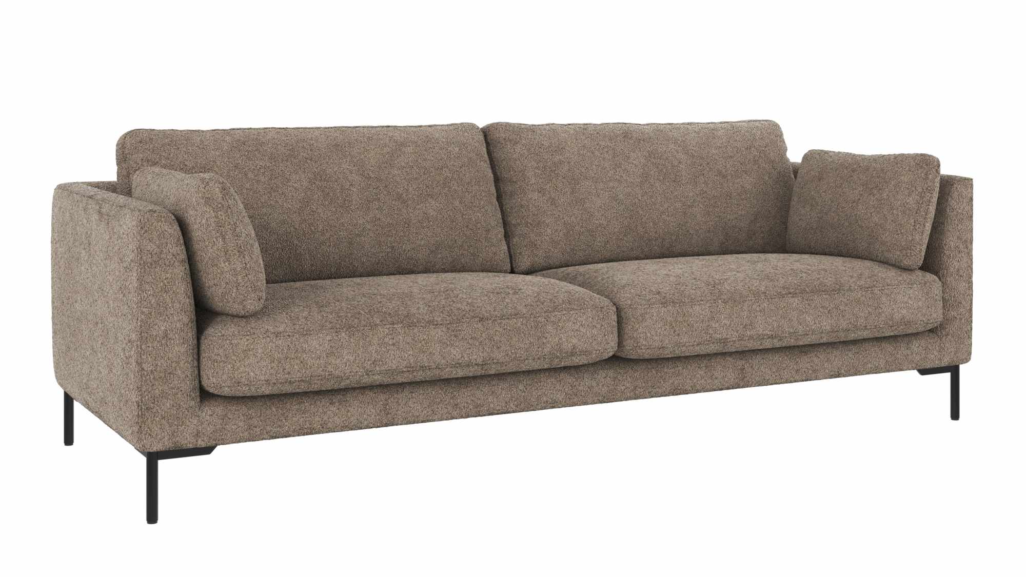 Sofa Corwin 3-Sitzer, Bezug Anna Dunkelbeige