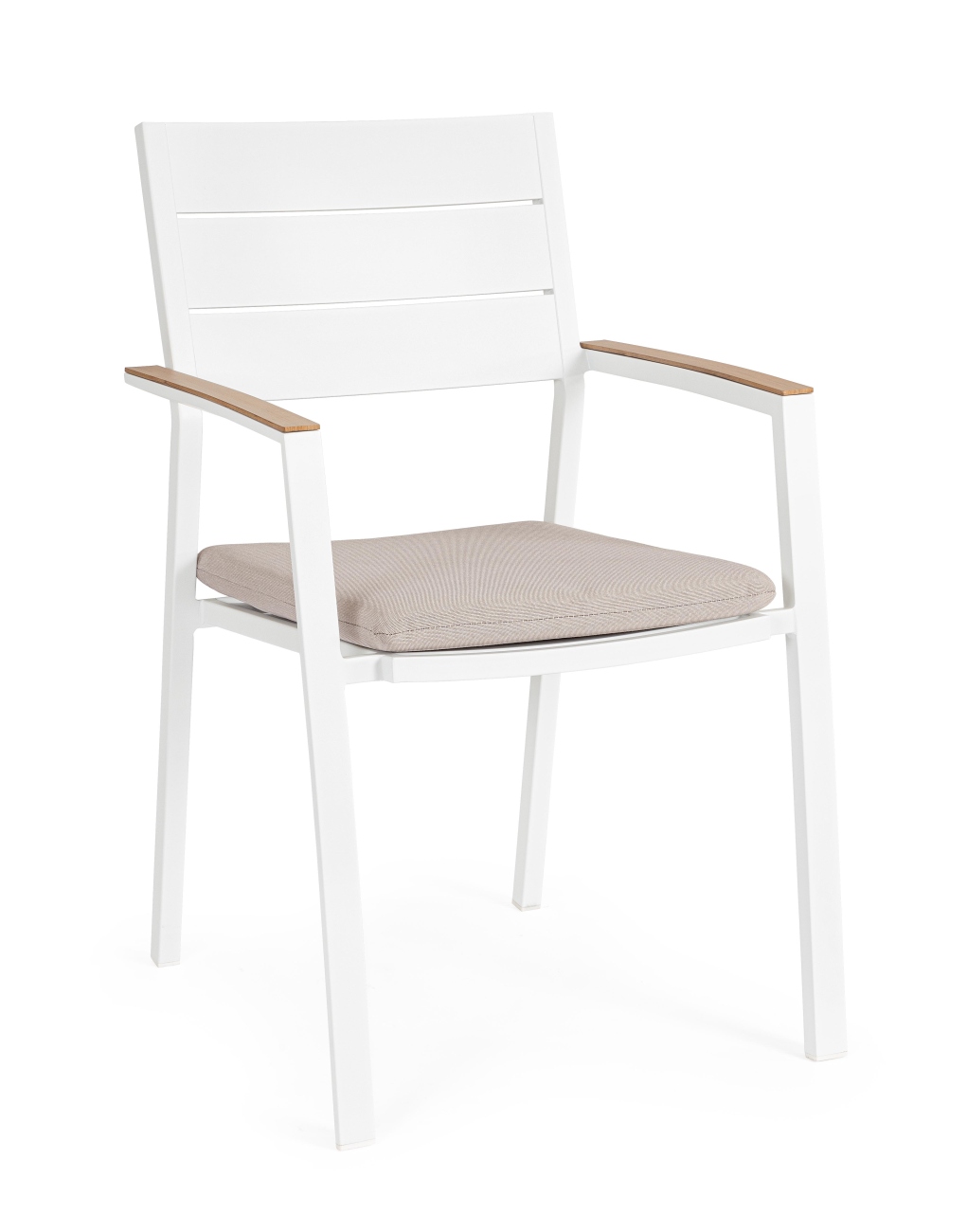 Gartenstuhl Zelmar aus Aluminium, Weiß Gartenstuhl Zelmar aus Aluminium, Weiß