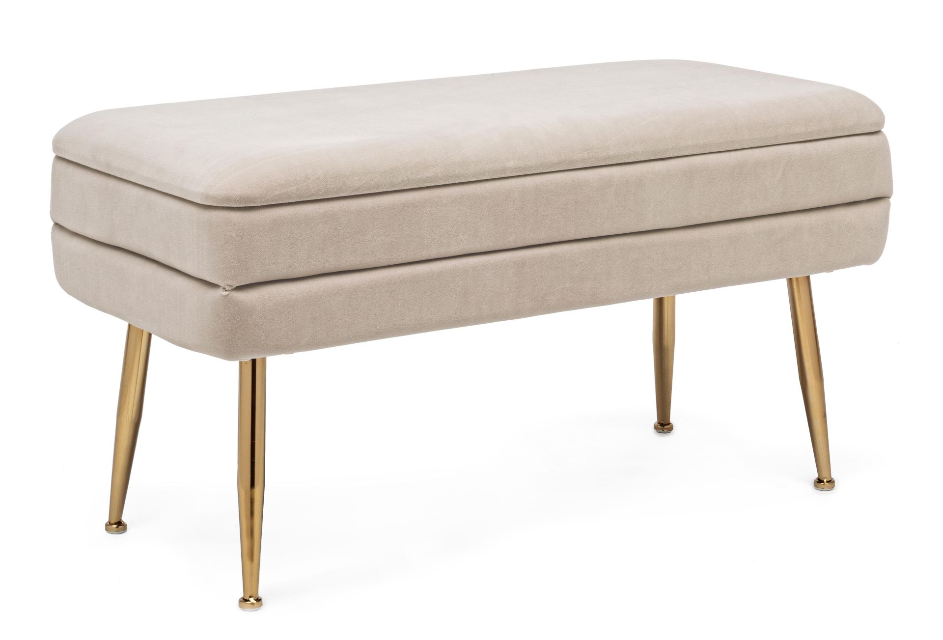 Bank Pavlina aus Samt 80 cm, Beige Bank Pavlina aus Samt 80 cm, Beige