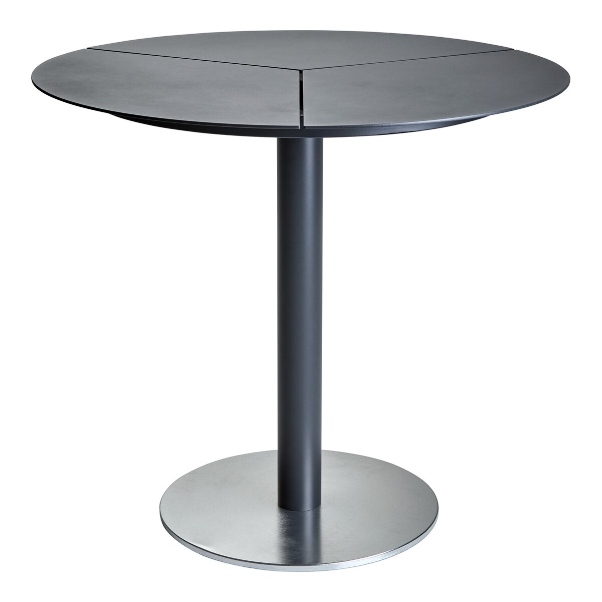 Gartenesstisch Peace von Brafab aus Aluminium, modern rund, in Anthrazit, Ø 80 cm