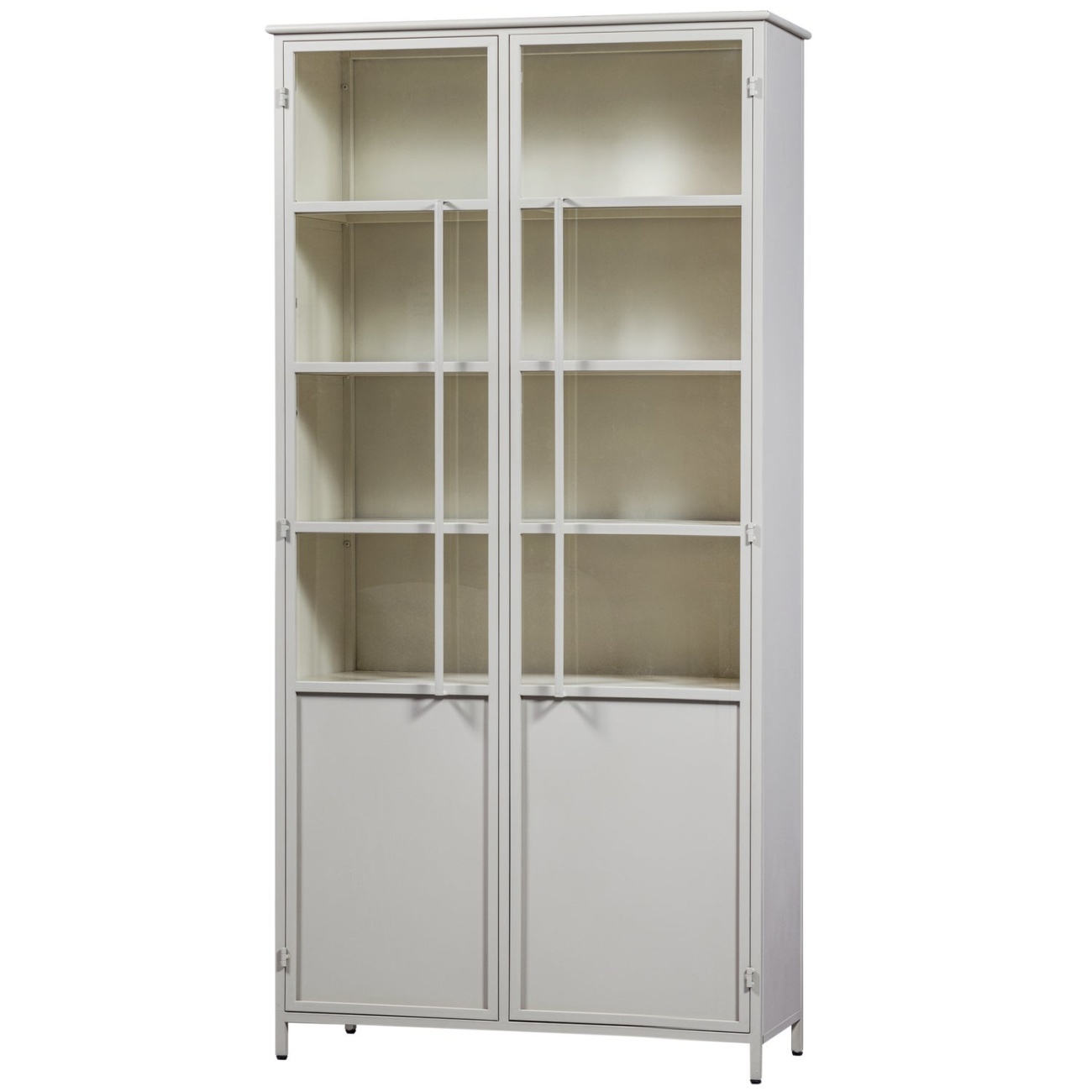 Vitrine Exhibit XL aus Metall, Sand Vitrine Exhibit XL aus Metall, Sand