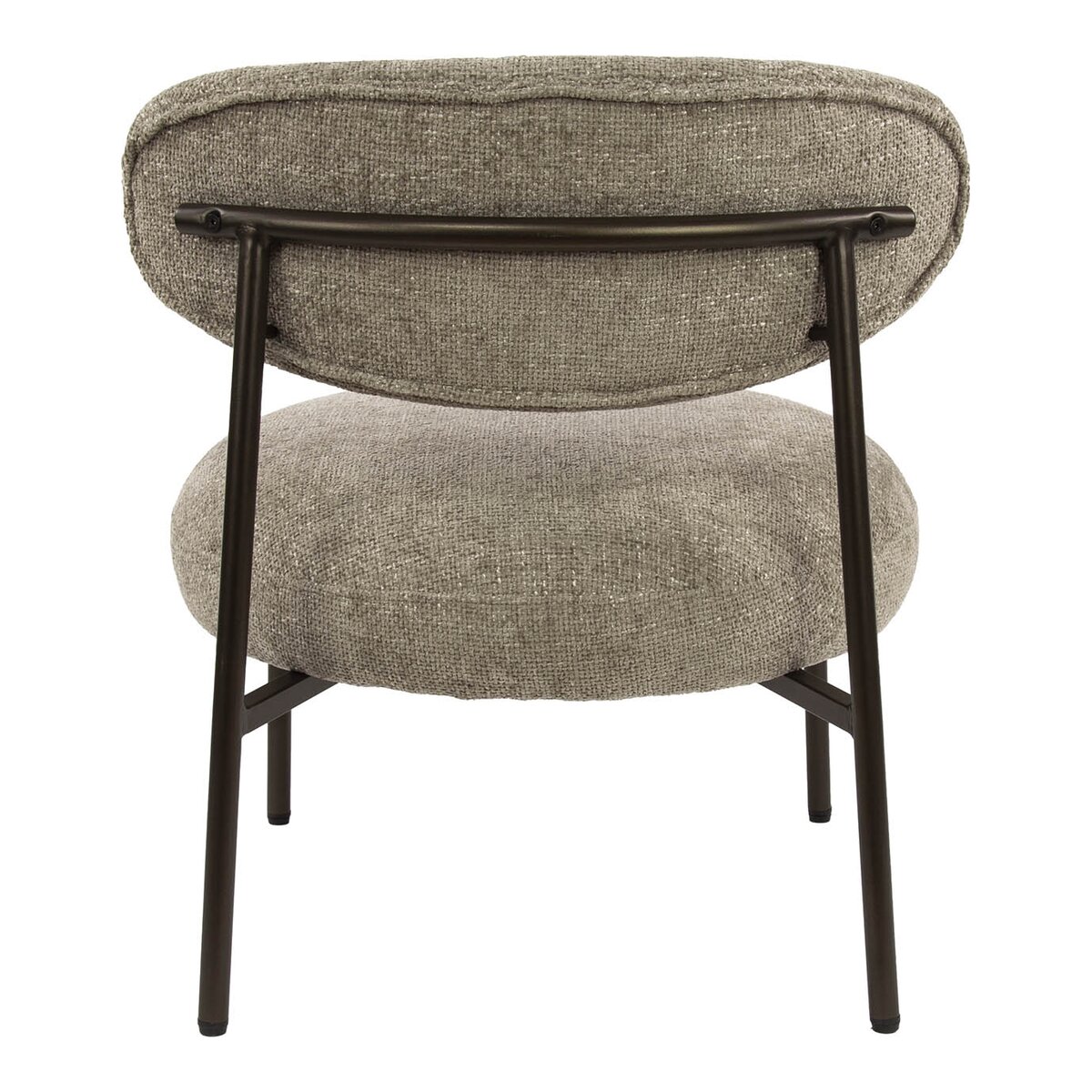 Sessel Velcira Rund, Webstoff weich gepolstert, modern, sandfarben, hoher Sitzkomfort