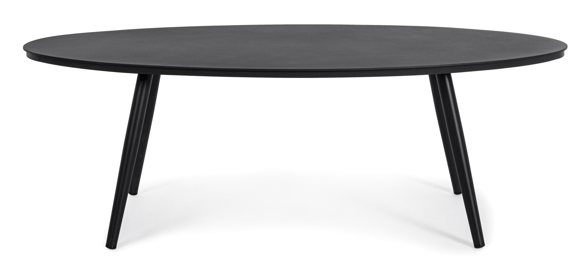 Couchtisch Space aus Aluminium 119 cm, Schwarz