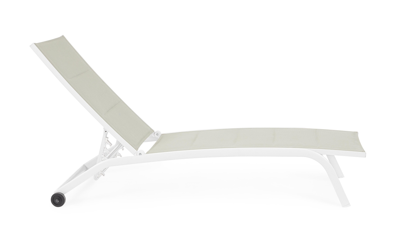 Sonnenliege Cleopass aus Aluminium mit Rolle, Lagun