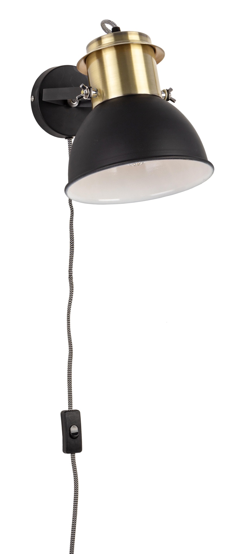 Wandleuchte Brooklyn aus Metall, Schwarz Wandleuchte Brooklyn aus Metall, Schwarz