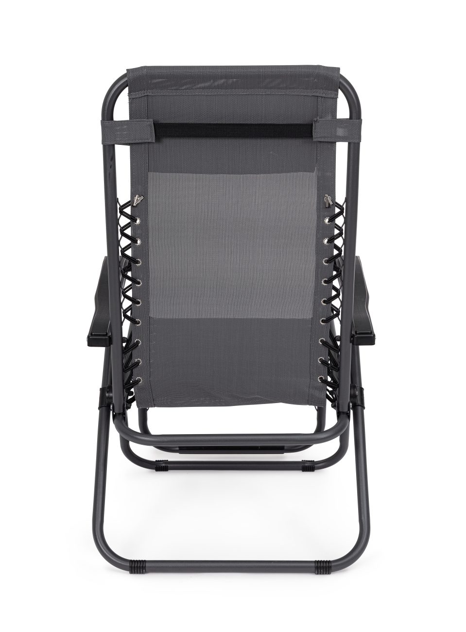 Liegestuhl Santana aus Metall, Anthrazit