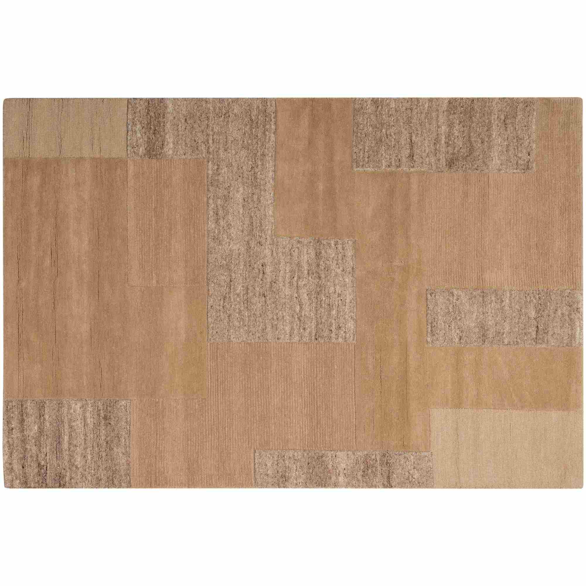 Teppich Noven handgewebt Sand - Wolle/Baumwolle, 170 x 240 cm