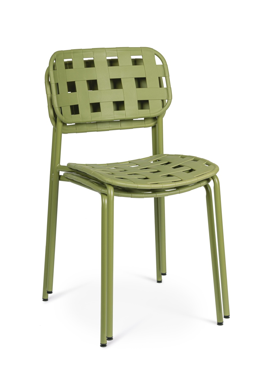 Gartenstuhl Clover aus Metall, Grün