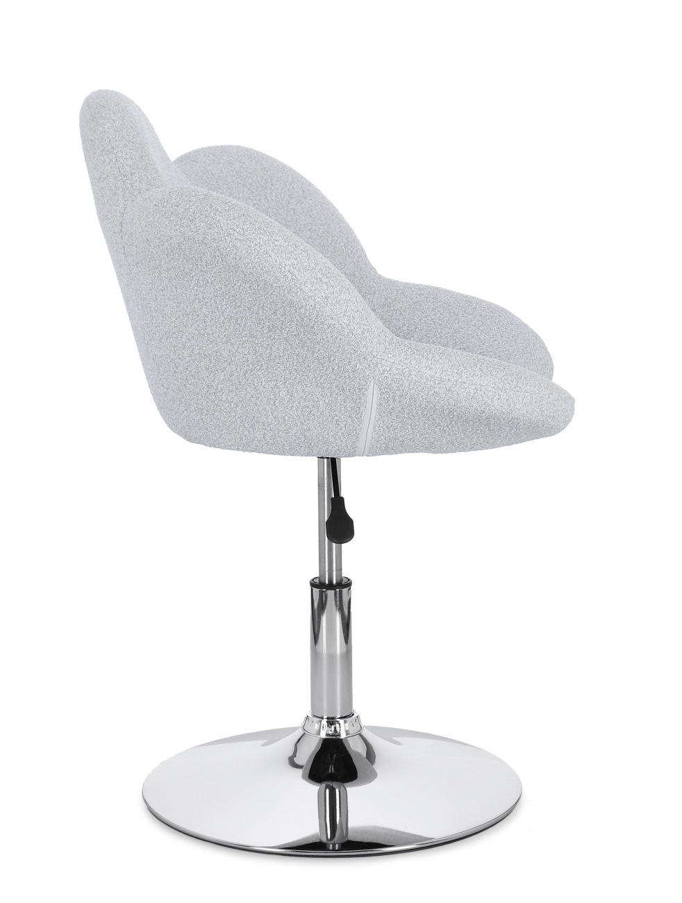 Esszimmerstuhl Fleur 2er-Set, Chrome / Hellgrau