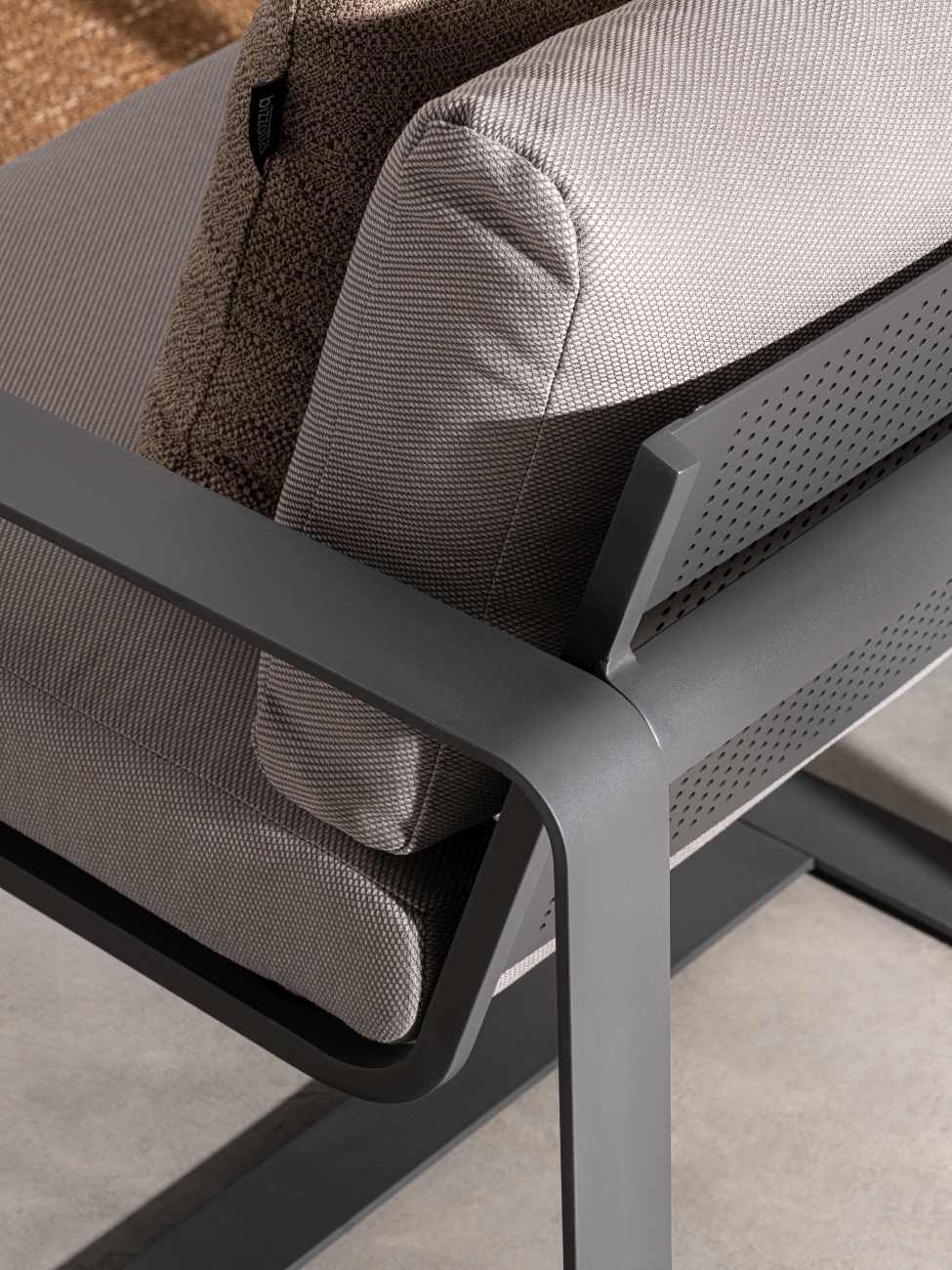 Gartensessel Merrigan aus Aluminium, Anthrazit