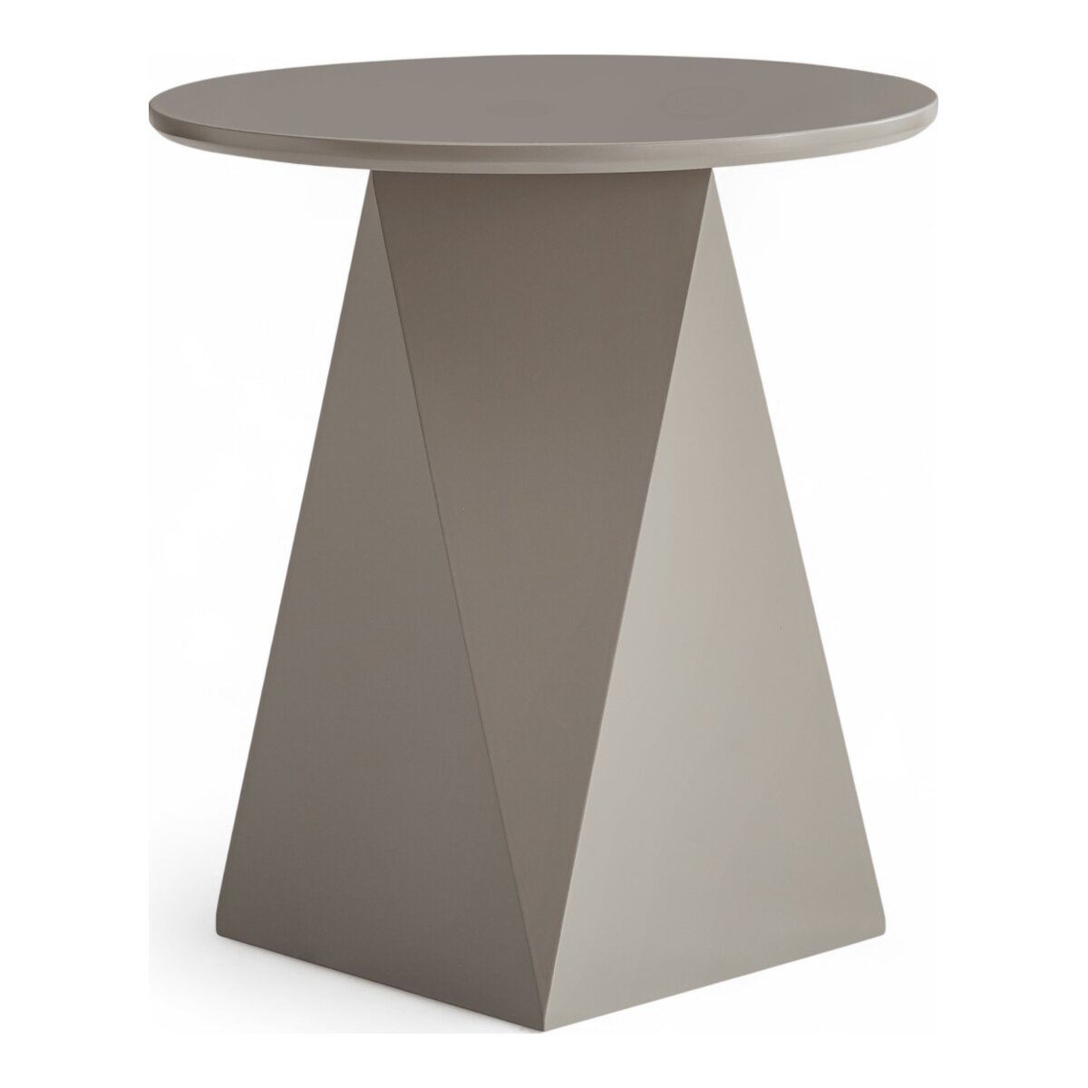Couchtisch Aruna Ø50 cm - MDF Tisch in Taupe, FSC-zertifiziert