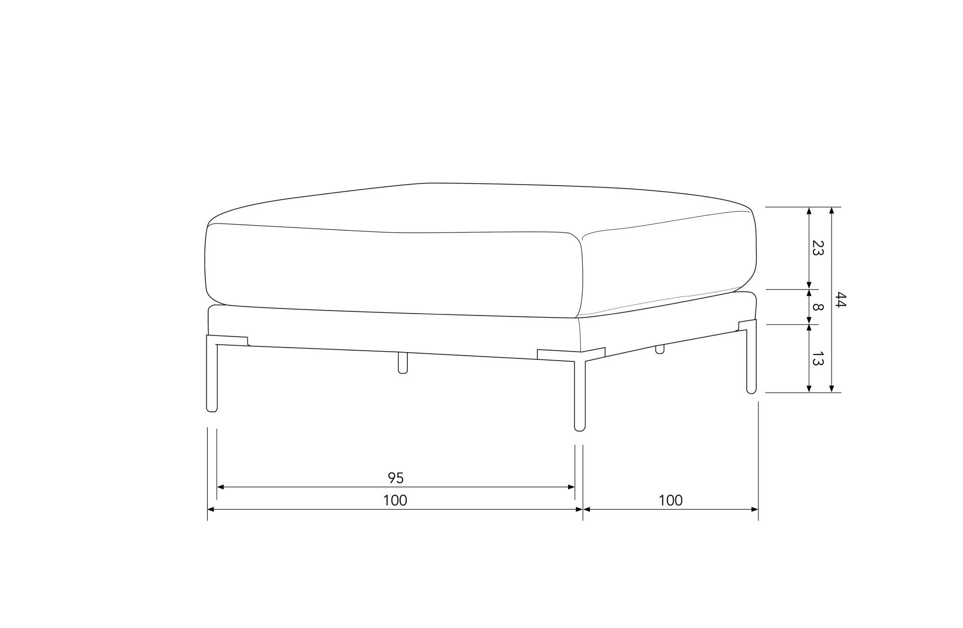 Das Modulsofa Couple Lounge überzeugt mit seinem modernen Design. Das Lounge Element mit der Ausführung 100 cm wurde aus Melange Stoff gefertigt, welcher einen einen Taupe Farbton besitzen. Das Gestell ist aus Metall und hat eine schwarze Farbe. Das Eleme