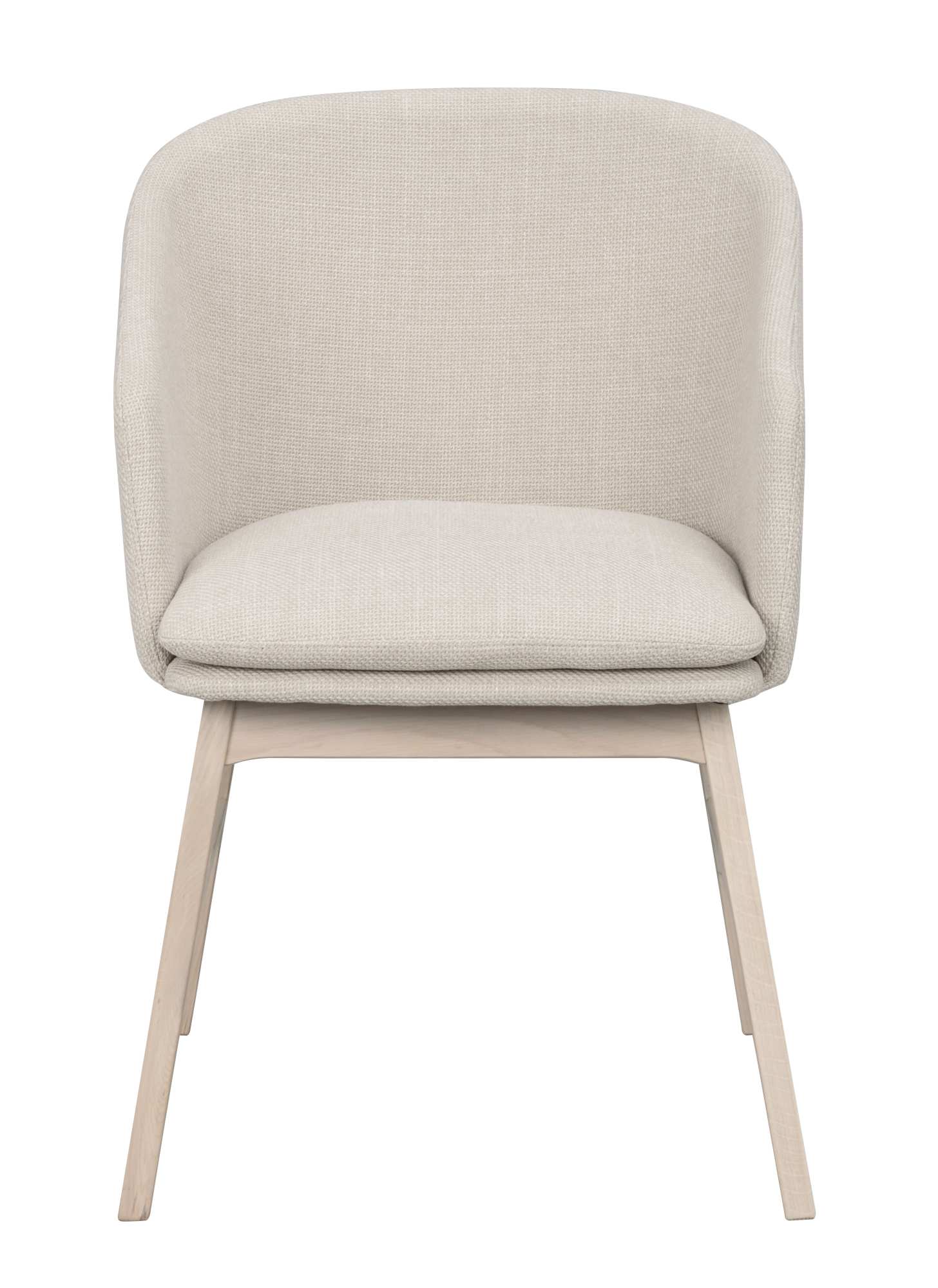 Komfortabel & schön – Stuhl Windham 2er Set mit Armlehnen, Beige / Whitewash.