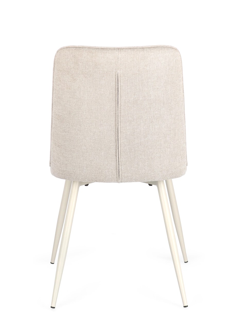 Esszimmerstuhl Cora 4er-Set aus Stoff, Beige / Beige