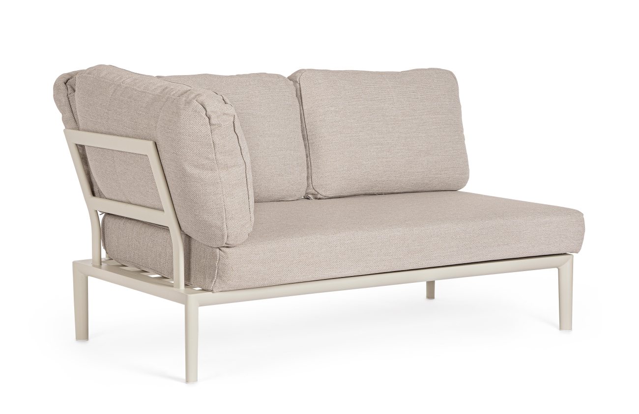 Gartenmodulsofa Gerald aus Aluminium Eck-Element, Pelikan