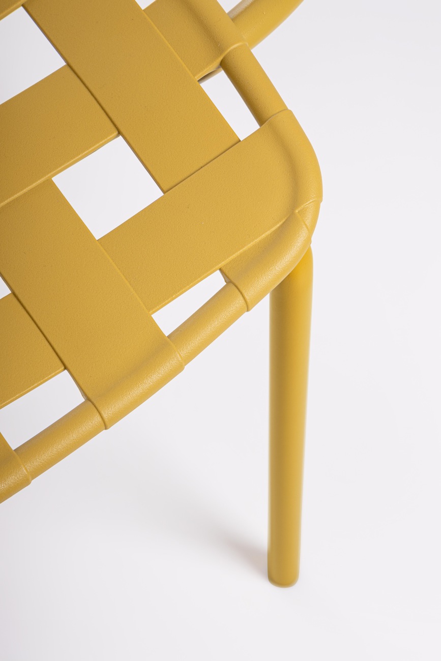 Gartenstuhl Clover mit Armlehne, Ocker