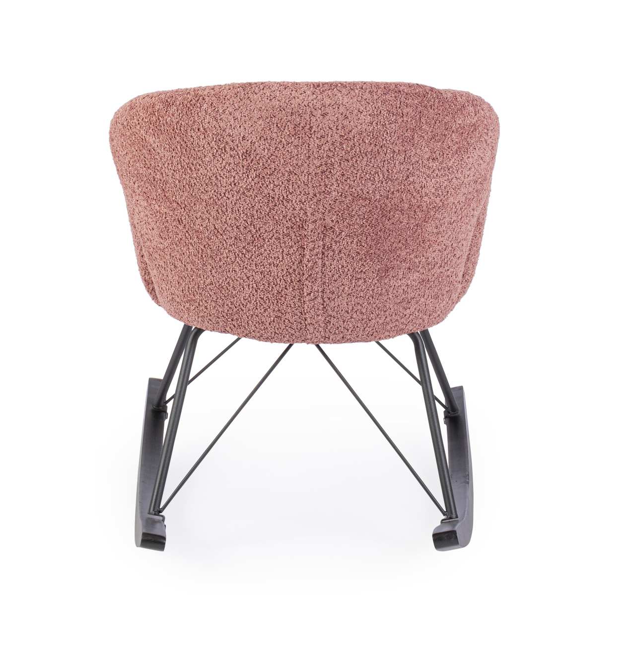 Schaukelsessel Sibilla aus Stoff, Rot