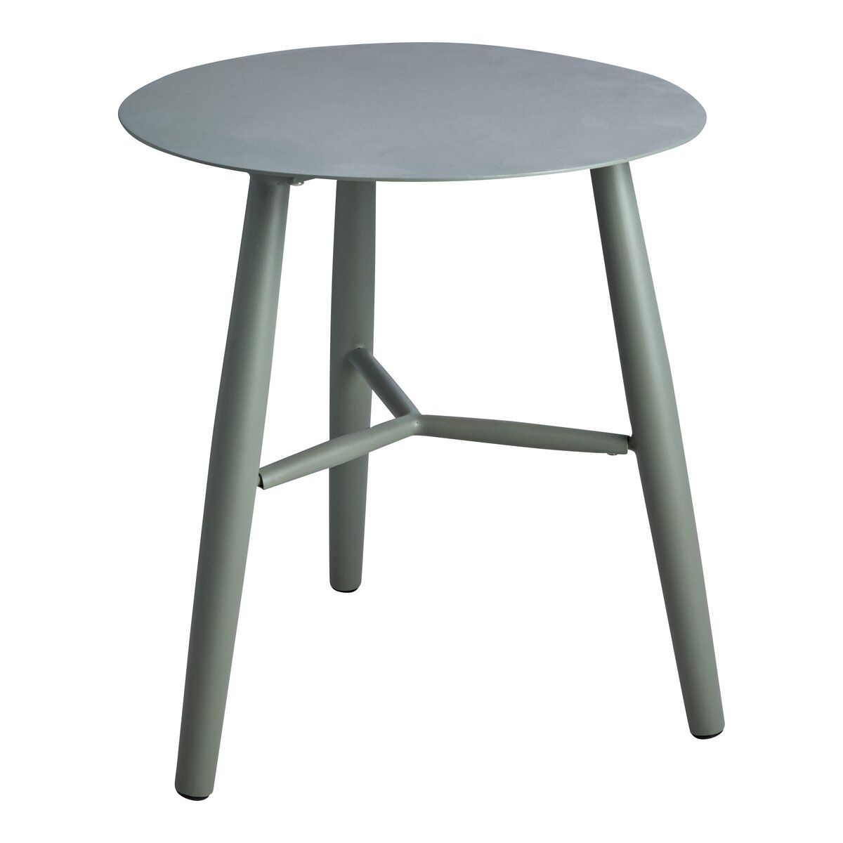Gartenbeistelltisch Vannes aus Aluminium, modern rund, hellgrün, Ø 45 cm, pulverbeschichtet