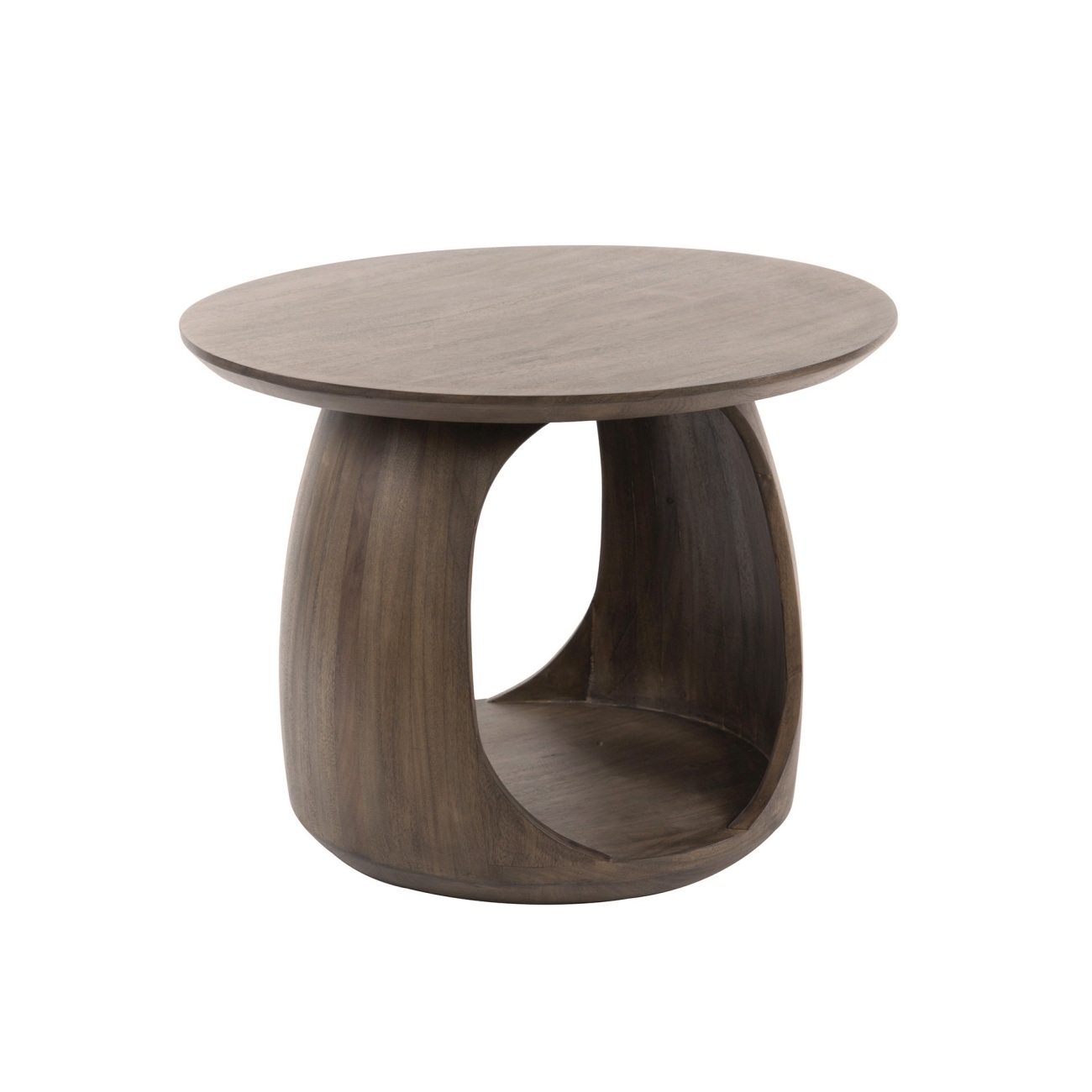 Beistelltisch Caviro - massives Akazienholz Braun, Ø 60 cm