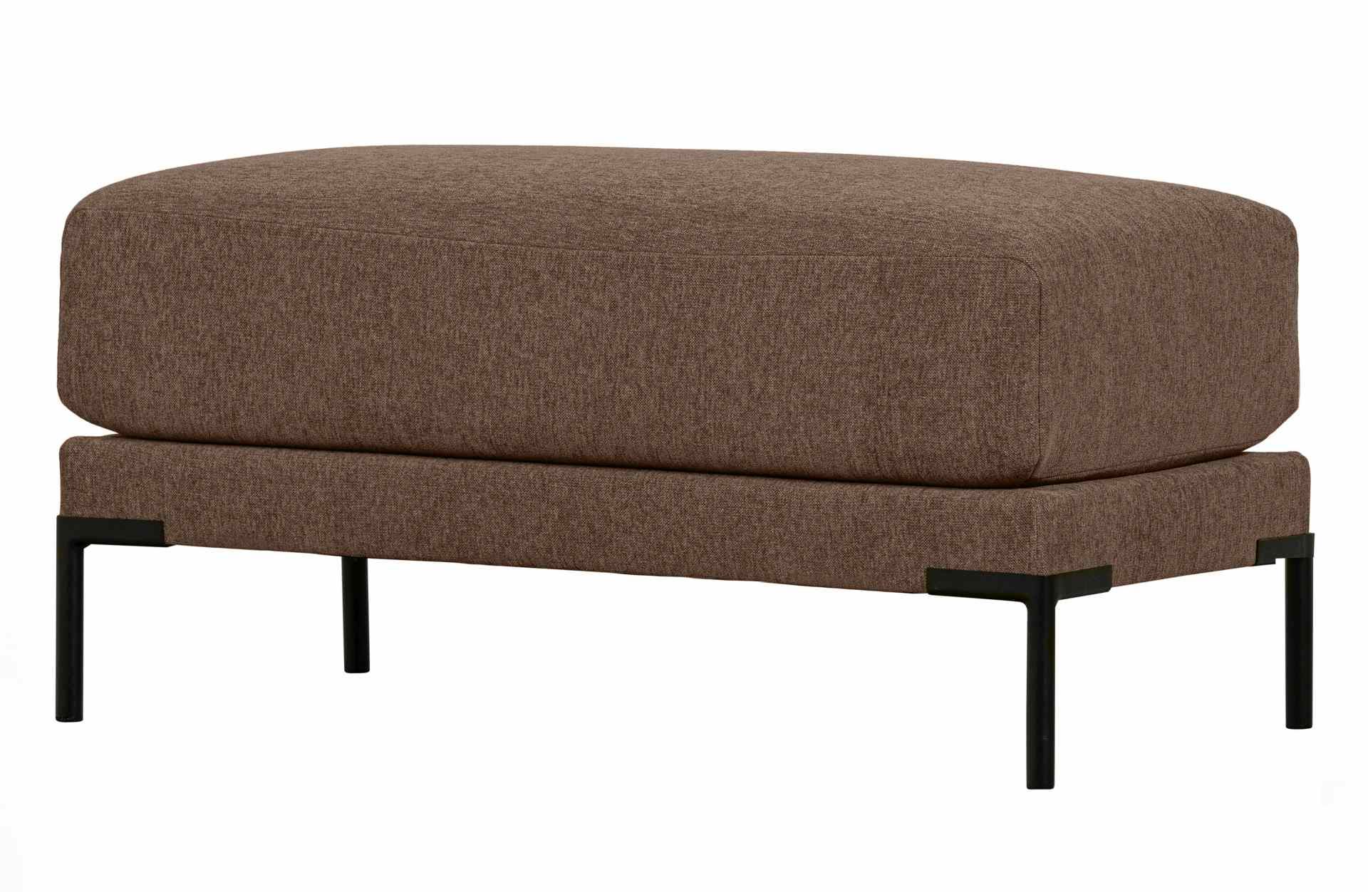 Das Modulsofa Couple Lounge überzeugt mit seinem modernen Design. Das Lounge Element mit der Ausführung 50 cm wurde aus Melange Stoff gefertigt, welcher einen einen braunen Farbton besitzen. Das Gestell ist aus Metall und hat eine schwarze Farbe. Das Elem