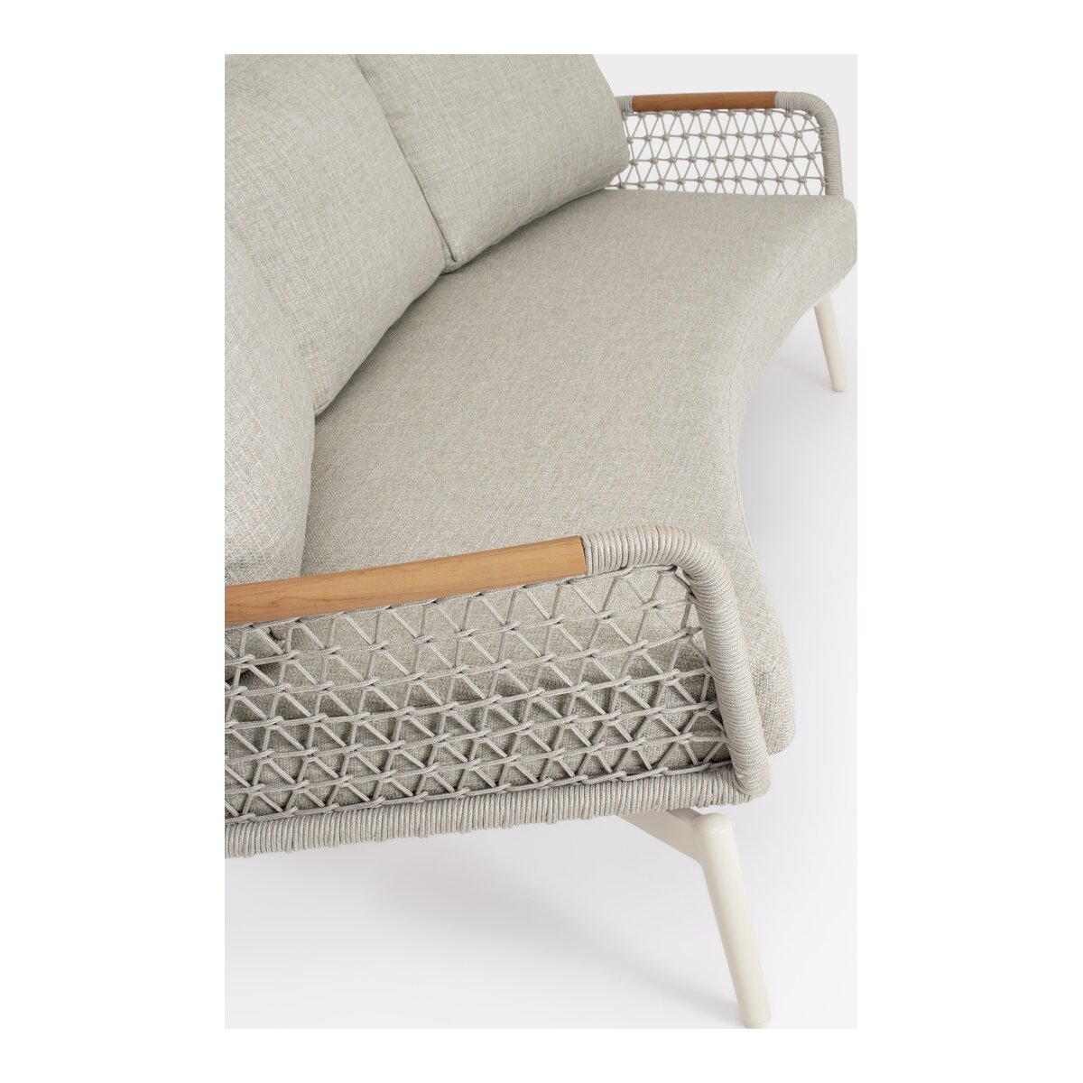 3-Sitzer Gartensofa Eulero - Aluminium Pelikan & Olefin-Geflecht Grau, inkl. Kissen