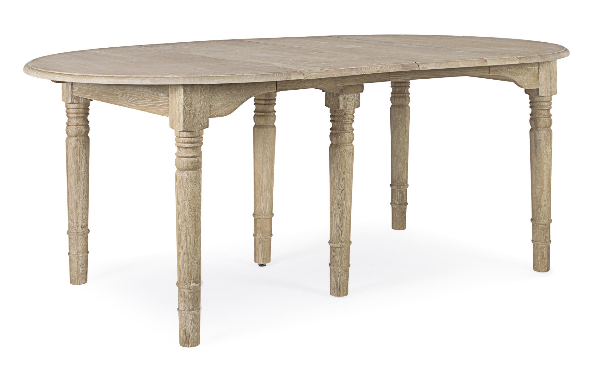 Der Esstisch Bedford überzeugt mit seinem klassischem Design. Gefertigt wurde er aus Eichenholz, welches einen natürlichen Farbton besitzt. Der Tisch ist ausziehbar von einer Länge von 110 cm auf 272 cm.