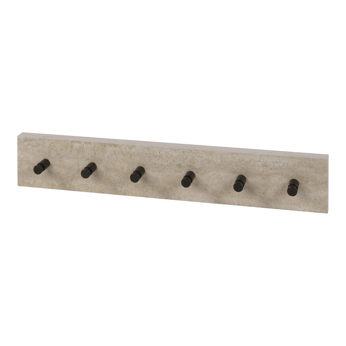 Wandgarderobe Oniva mit 6 Haken und Keramik in Travertinoptik