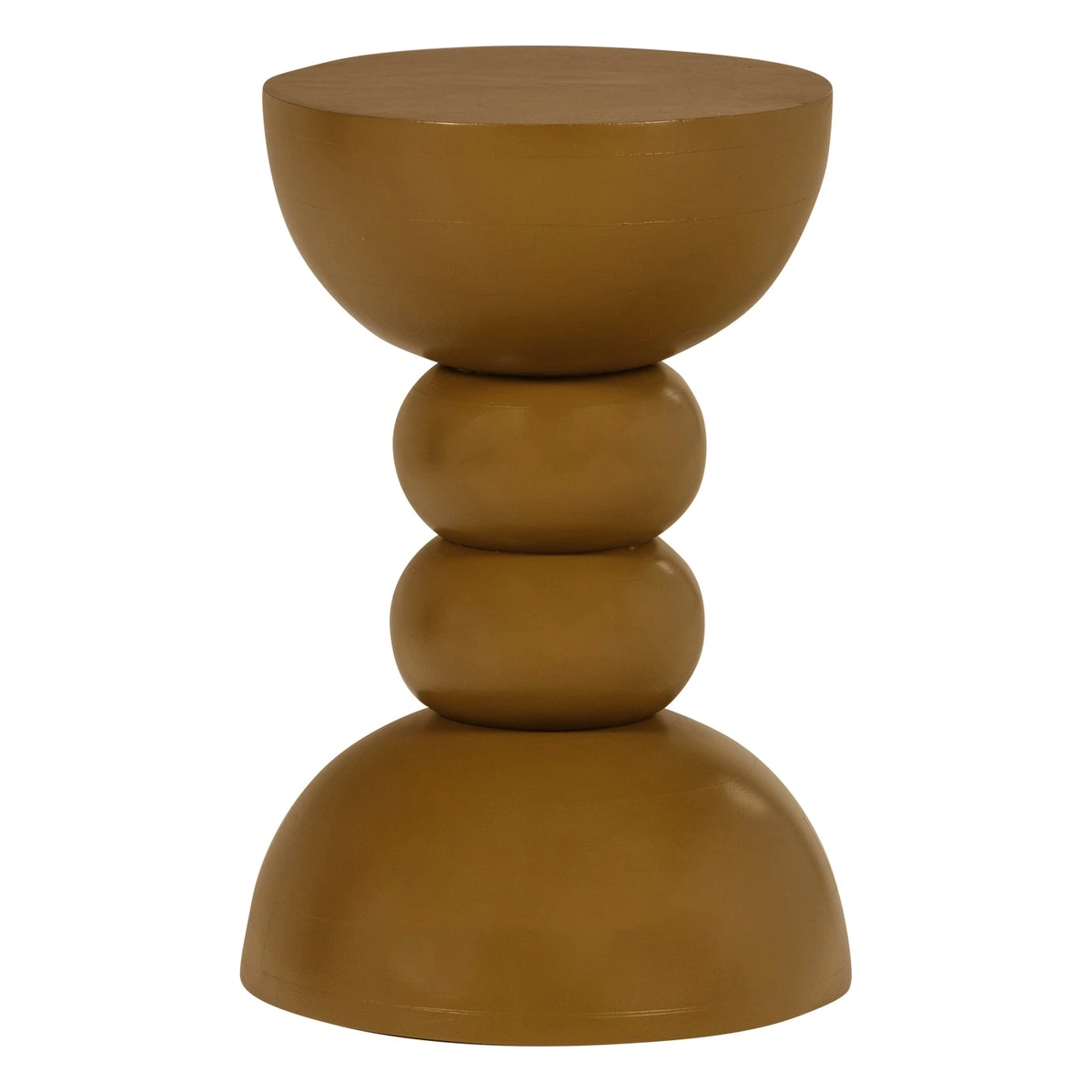 Beistelltisch Miel - Mangoholz Honiggelb, Ø 35 cm