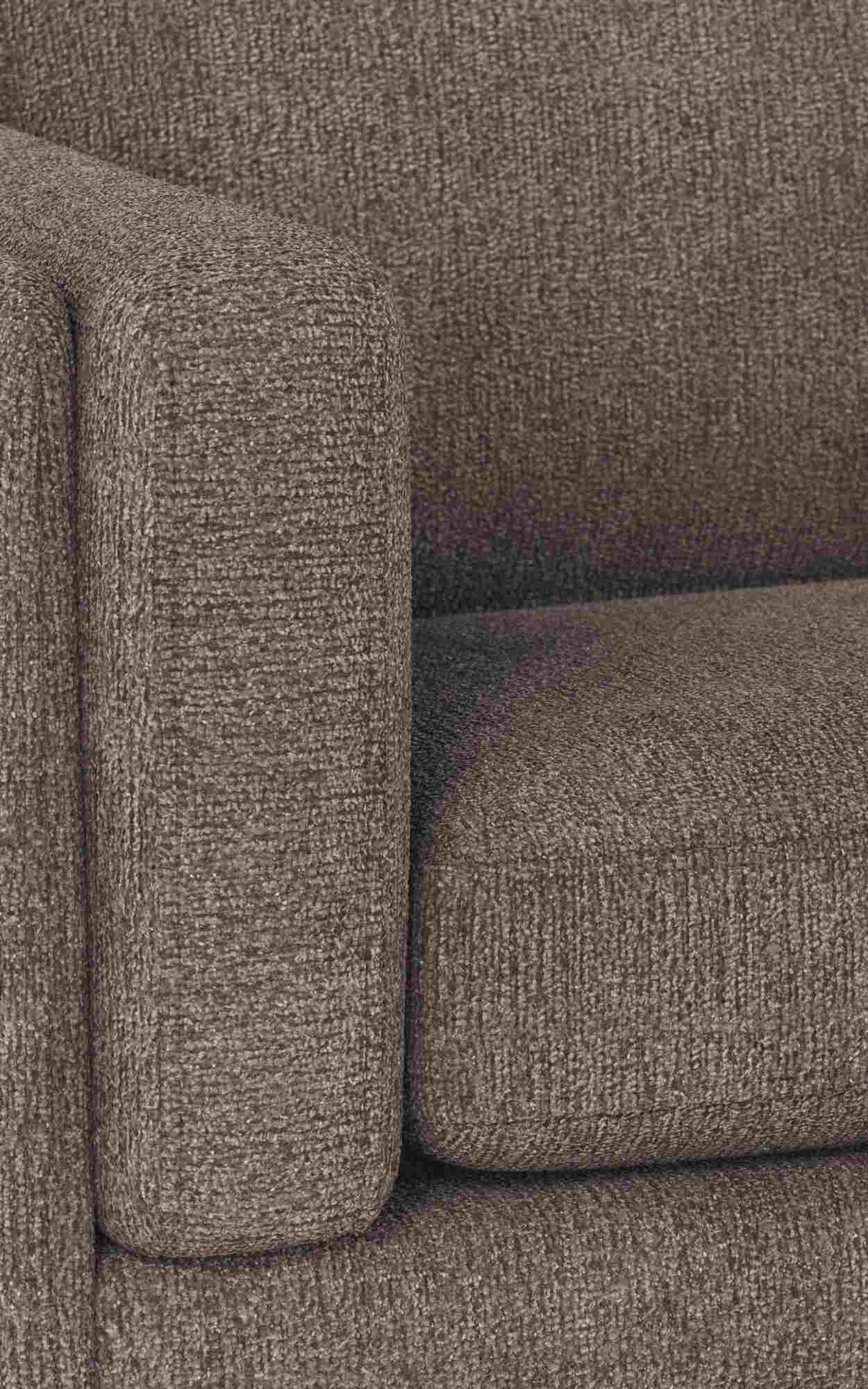 Sofa Braden 3-Sitzer, Beine Eiche, Bezug Greg Dunkelbeige – stilvoller Blickfang für Ihr Zuhause.