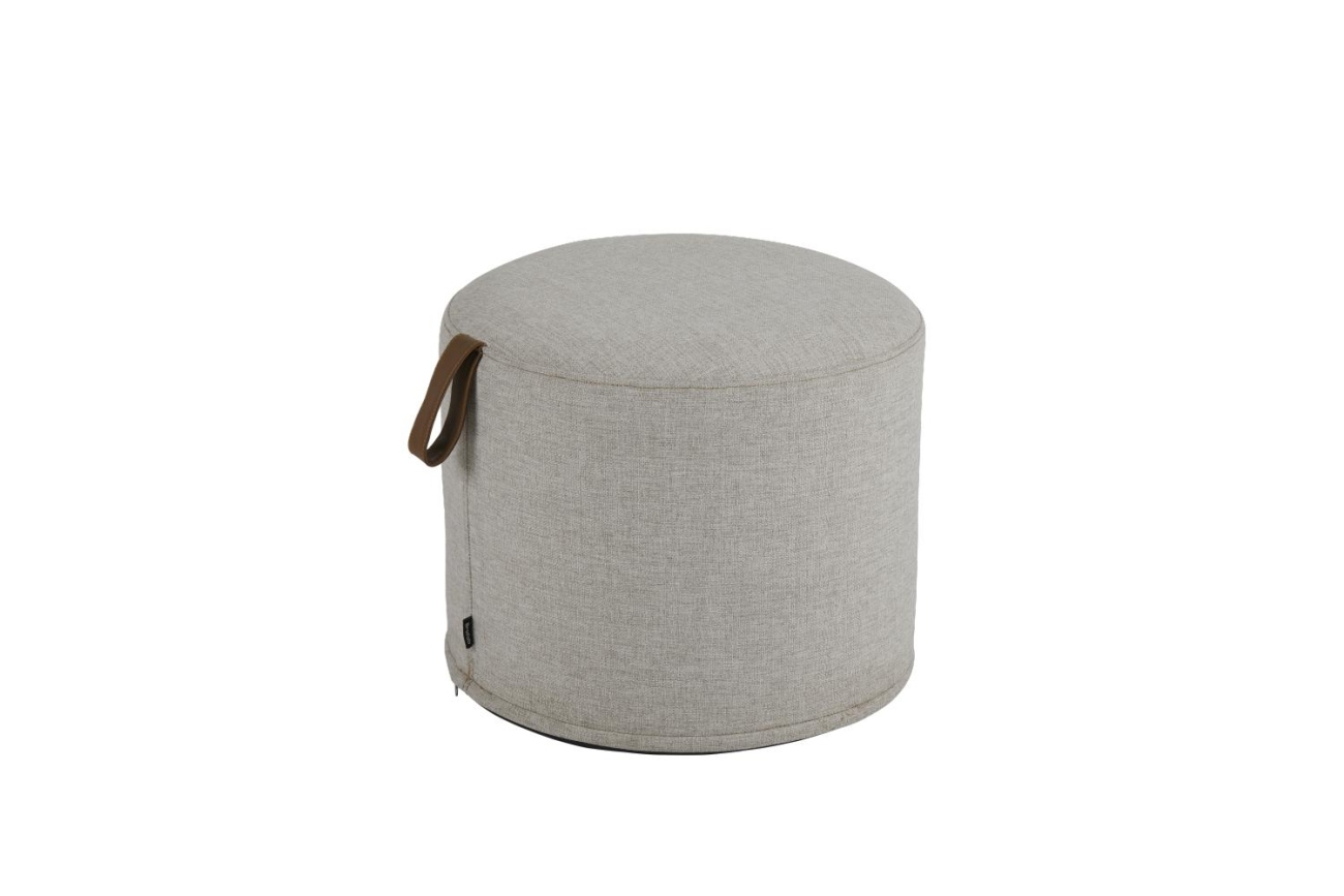 Pouf Kotte aus Olefin Stoff 50 cm, Sand Pouf Kotte aus Olefin Stoff 50 cm, Sand