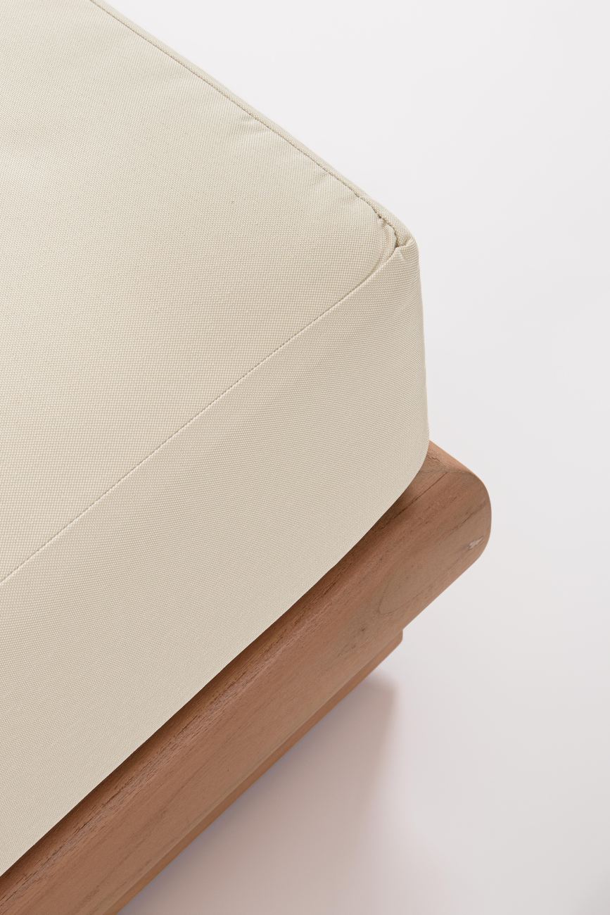 Gartenmodulsofa Delgada aus Teakholz, Eck-Element