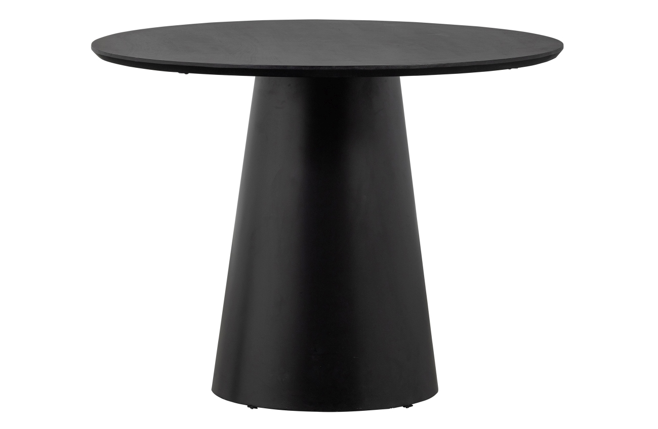 Der Esstisch Nena überzeugt mit seinem modernen Stil. Gefertigt wurde er aus Holz, welches einen schwarzen Farbton besitzt. Das Gestell ist aus Metall und hat eine schwarze Farbe. Der Esstisch besitzt einen Durchmesser von 102 cm.