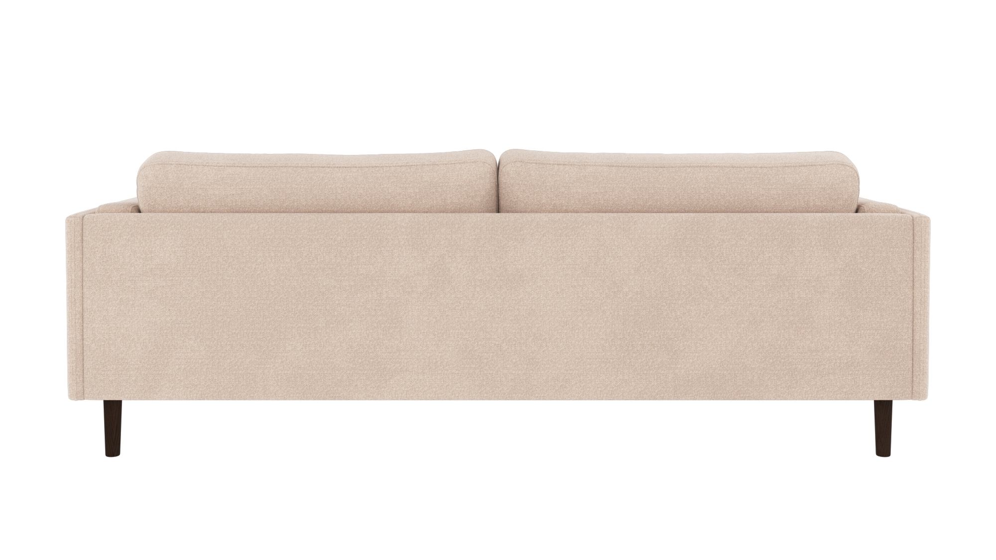 Hochwertiger Sofa Braden 3-Sitzer, Beine Braun, Bezug Rita Hellbeige für jede Einrichtung.