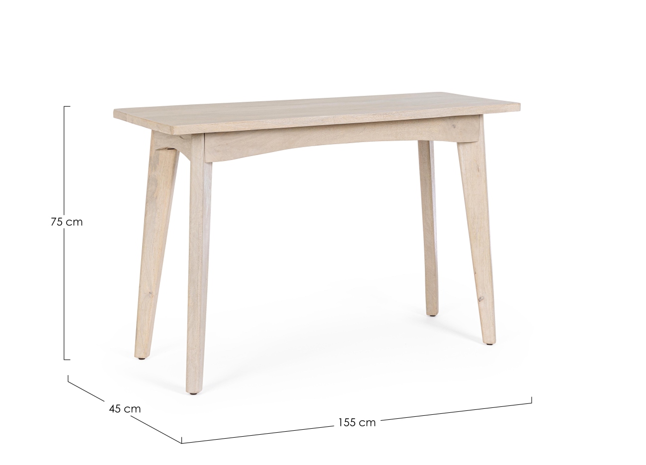 Konsole Sahana aus Mangoholz, 115 cm