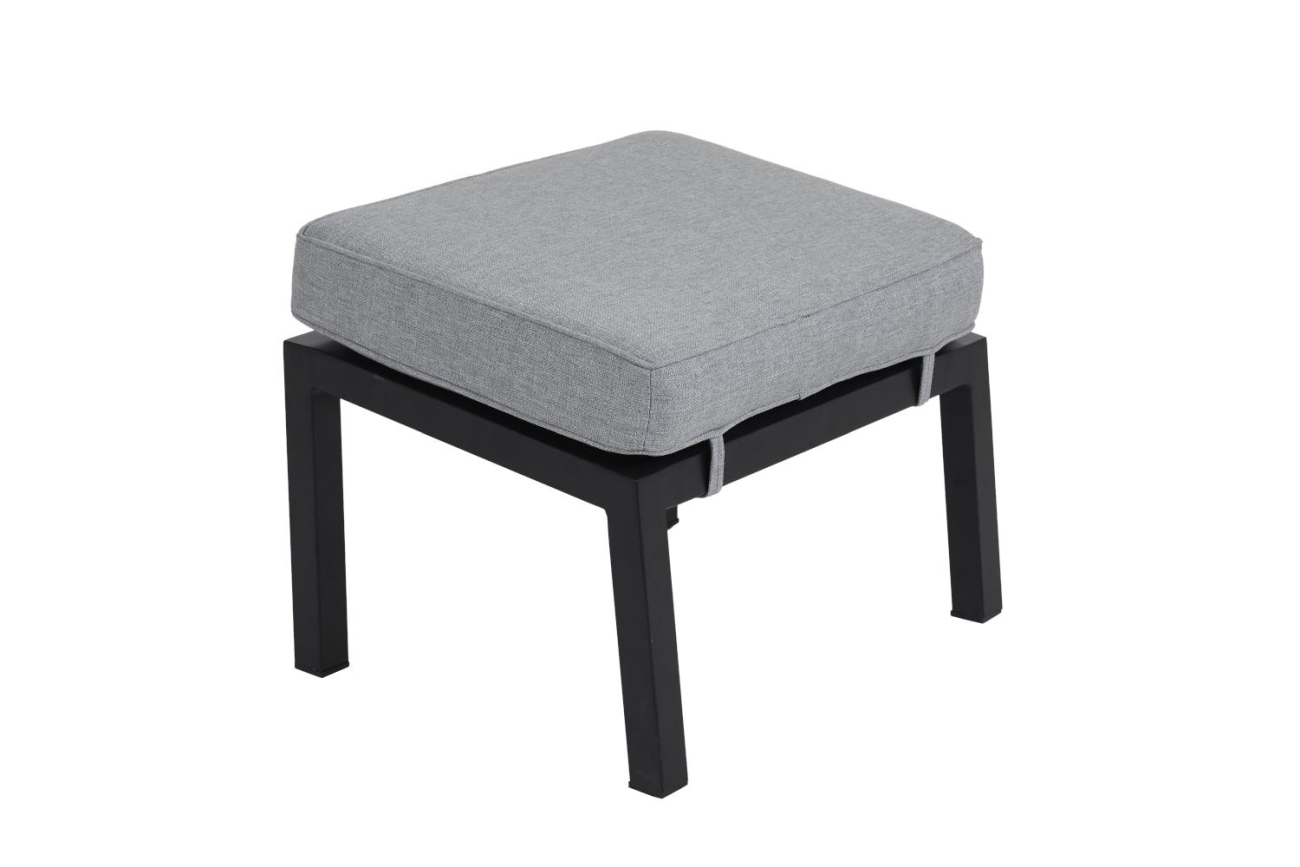 Gartenhocker Belfort mit Kissen, Schwarz Gartenhocker Belfort mit Kissen No.1, Schwarz