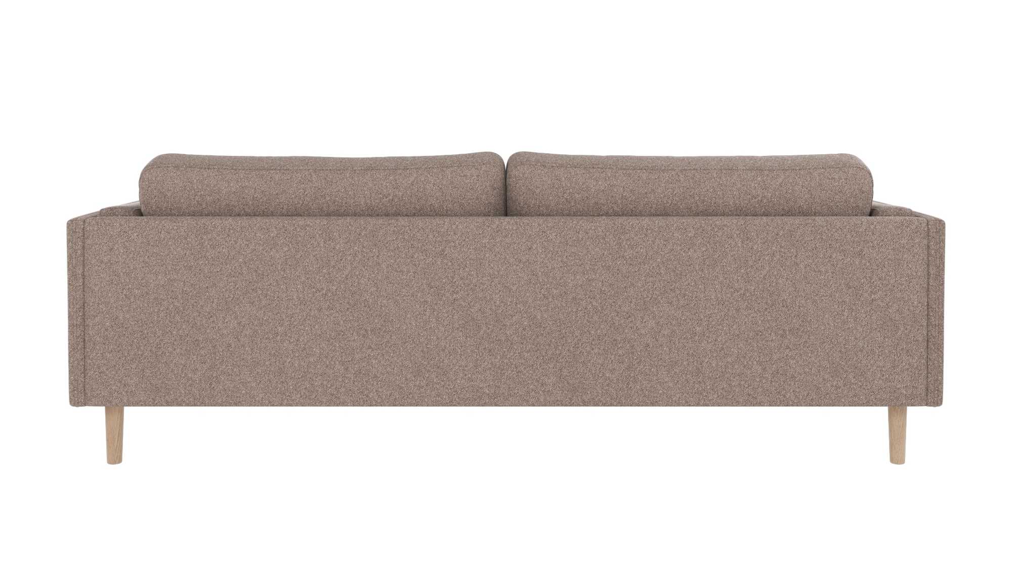 Hochwertiger Sofa Braden 3-Sitzer, Beine Weiß pigmentiert, Bezug Brenda Beige für jede Einrichtung.